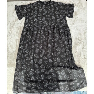 Dressed In LaLa Whats Your Sign Zodiac Oversized Tshirt Maxi Dress Size M NWT